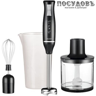 Econ ECO-431HB блендер многофункциональный, 900 Вт, измельчитель 500 мл, цвет черный