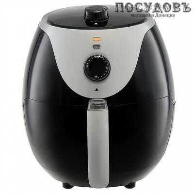 Delta Lux DE-6102 мультипечь электрическая, 1200 Вт, чаша 3,2 л, корзина 2,6 л, черный
