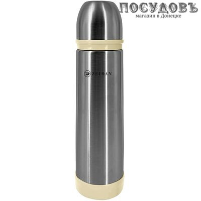 ZEIDAN Z-9089 термос, колба сталь нержавеющая 750 мл, цвет серебристый с бежевой вставкой