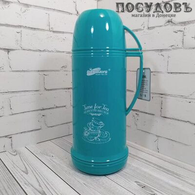 Day Days К100АМ термос со стелянной колбой с кружкой-крышкой 1000 мл, цвет микс