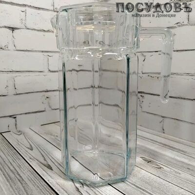 Pasabahce Kosem 43414BACR, кувшин с прозрачной крышкой 1235 мл, стекло, прозрачный, в упаковке