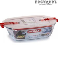 Pyrex Cook and Heat 215PH00/7145 форма для запекания с герметичной крышкой, стекло жаропрочное, 230×150×60 мм, 1100 мл