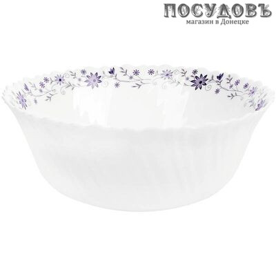 Коралл Viola BY13LTW90-T17 салатник, стеклокерамика, Ø225×80 мм, 2000 мл