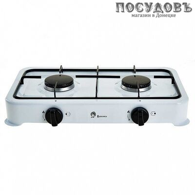 Василиса ВА-6502 плита газовая отдельностоящая, 2-конфорочная, эмалированное покрытие, цвет белый