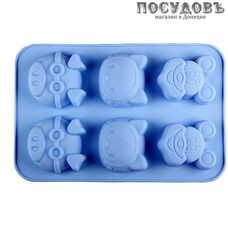 Коралл 5249 форма для выпечки кексов, силикон термостойкий, 255×165 мм