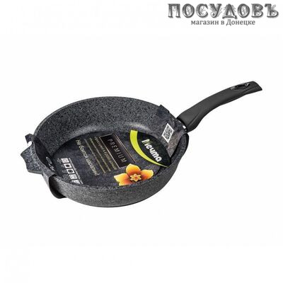Мечта Premium Grey 18901 сковорода Ø180 мм, алюминий литой, гранитное покрытие Greblon, съемная ручка