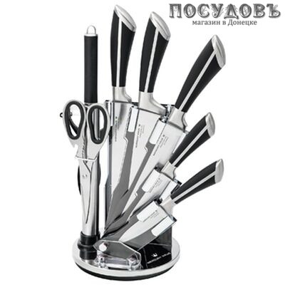 MercuryHaus MC-7254 ножи в наборе, черный 9 пр.
