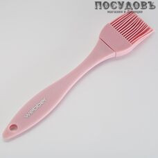 Webber ВЕ-1440S, кисточка, 210×40 мм, силикон, ручка пластиковая, цвет темно-розовый, Россия 1 шт.