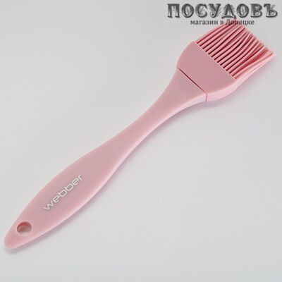 Webber ВЕ-1440S, кисточка, 210×40 мм, силикон, ручка пластиковая, цвет темно-розовый, Россия 1 шт.