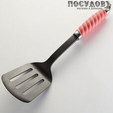 Alpenkok Bellissimo BE-5157Y, лопатка с прорезями, 320 мм, нейлон, пластиковая ручка, цвет темно-розовый