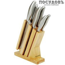 Alpenkok AK-2086 ножи в наборе (5 ножей; мусат; подставка), сталь нержавеющая, 7 пр.