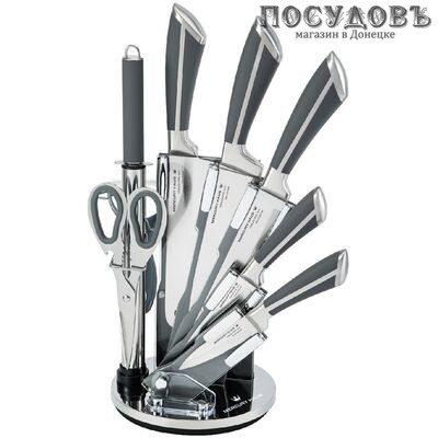 MercuryHaus MC-7256 ножи в наборе, черный 9 пр.