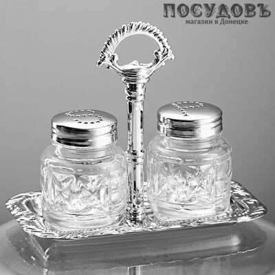 Забава РК-7010 набор для специй, стекло, хромированый металл, в упаковке 3 пр.