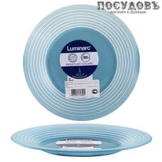 Luminarc Factory P3623 тарелка десертная, стекло упрочненное, цвет голубой, Ø195 мм, Франция 1 шт.