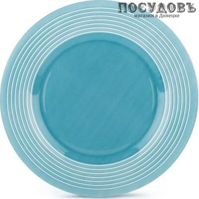 Luminarc Factory P3622 тарелка обеденная, стекло упрочненное, цвет голубой, Ø250 мм, Франция 1 шт.
