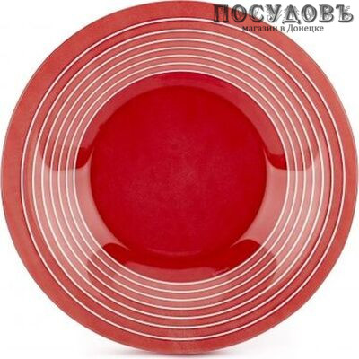 Luminarc Factory P3264 тарелка глубокая, стекло упрочненное, цвет красный, Ø215 мм, Франция 1 шт.