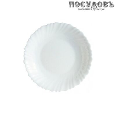 Luminarc Feston 11368 тарелка глубокая, стекло упрочненное, цвет белый, Ø210 мм, Франция 1 шт.