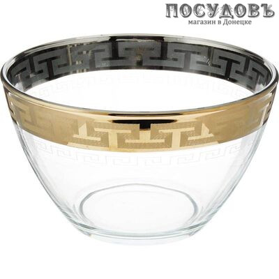 Гусь-Хрустальный Греческий узор SE03-1326/S салатник, Ø190 мм, стекло