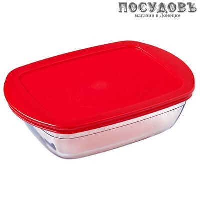 Pyrex 215PC00/1046 блюдо для запекания с крышкой, стекло жаропрочное, 230×150×65 мм