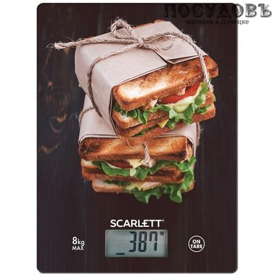 Scarlett Сэндвич SC-KS57P56 весы кухонные, 210×175 мм, до 8,0 кг
