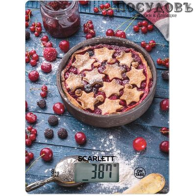 Scarlett Ягодный пирог SC-KS57P57 весы кухонные, 210×175 мм, до 8,0 кг