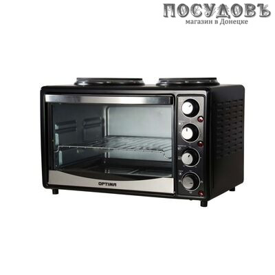 Optima OH-282MB печь электрическая 1400 Вт 26,0 л, 2 конфорки, черный