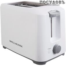 WillMark WTS-9218P тостер на 2 шт, 800 Вт, 300×156×190 мм, цвет белый