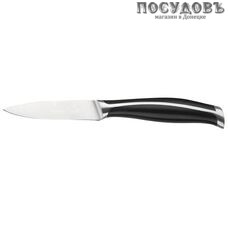 KING Hoff KH-3426 нож овощной, лезвие: сталь нержавеющая 90×1,5 мм гладкая заточка, накладная бакелитовая рукоятка, цвет черный на блистере 1 шт
