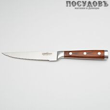 Webber Империал ВЕ-2220G нож для стейка, лезвие: сталь нержавеющая 114×2 мм деревянная рукоятка, Россия, в упаковке 1 шт.
