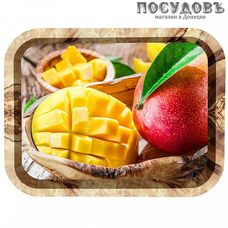 РФЖУ Тропические фрукты П332*258-01800 поднос, жесть, 332×258 мм, коричневый с рисунком, Россия 1 шт.