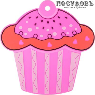 Agness 710-283 подставка под горячее 190×190 мм, силикон, розовый цвет 1 шт.