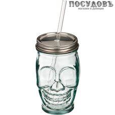 Agness Череп 600-700, банка для смузи 450 мл, материал стекло 3 пр.