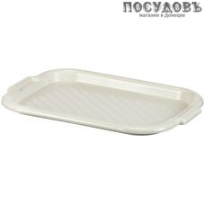 М-пластика М 1110 поднос, полипропилен, 390×270×25 мм, белый ротанг