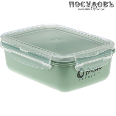 М-пластика Fresh М 1422 контейнер с герметичной крышкой, полипропилен, 180×130×65 мм, 800 мл, цвет фисташковый