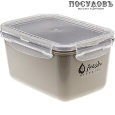 М-пластика Fresh М 1423 контейнер с герметичной крышкой, полипропилен, 180×130×100 мм, 1300 мл, коричневый