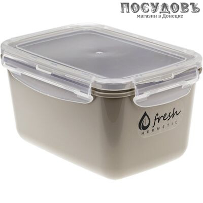 М-пластика Fresh М 1423 контейнер с герметичной крышкой, полипропилен, 180×130×100 мм, 1300 мл, коричневый