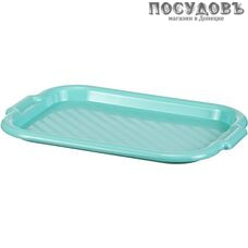 М-пластика М 1110 поднос, полипропилен, 390×270×25 мм, аквамарин