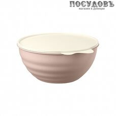 Phibo Wave 4332280 миска с крышкой, полипропилен, 0,85 л, Ø150×70 мм, голубой, розовый