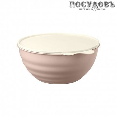 Phibo Wave 4332280 миска с крышкой, полипропилен, 0,85 л, Ø150×70 мм, голубой, розовый