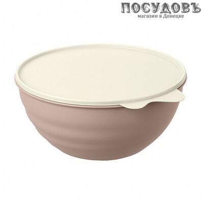 Phibo Wave 4312968 миска с крышкой, полипропилен, 2,8 л, Ø245×105 мм, голубой, розовый