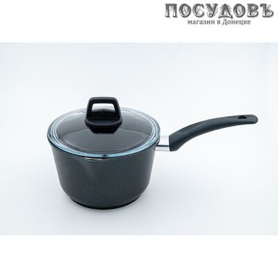 Victoria G09 2,0G Гранит ковш с крышкой 2,0 л, алюминий литой, Ø180 мм, гранитное покрытие, 2 пр.