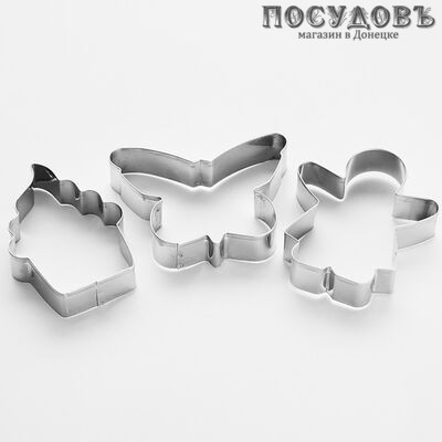 Webber ВЕ-4334/3 форма для печенья, сталь нержавеющая 3 шт.