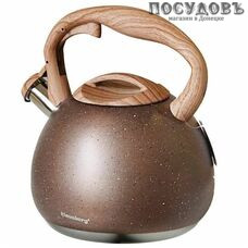 Klausberg KB-7510 чайник со свистком, 2,0 л, сталь нержавеющая, капсульное дно