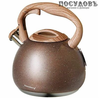 Klausberg KB-7510 чайник со свистком, 2,0 л, сталь нержавеющая, капсульное дно