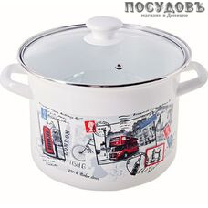 КМК 72304-542/4.01-У4 кастрюля с крышкой 2,5 л, сталь эмалированная, цвет белый