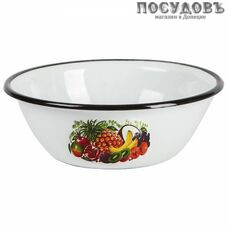 КМК Эквадор 40304-142/5 миска, сталь эмалированная, 4,0 л, белый с рисунком
