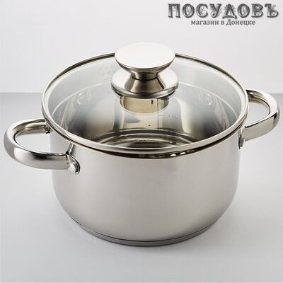 Webber BE-328/2 кастрюля с крышкой, сталь нержавеющая, 3,8 л, Ø200×115 мм, 2 пр.