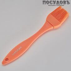 Webber ВЕ-1440S, кисточка, 210×40 мм, силикон, ручка пластиковая, цвет персиковый, Россия 1 шт.