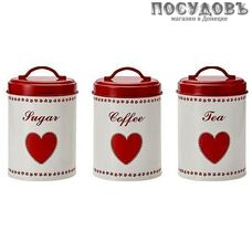 Backman DANIELA BM-0806 банки для сыпучих в наборе, сталь 3 пр.