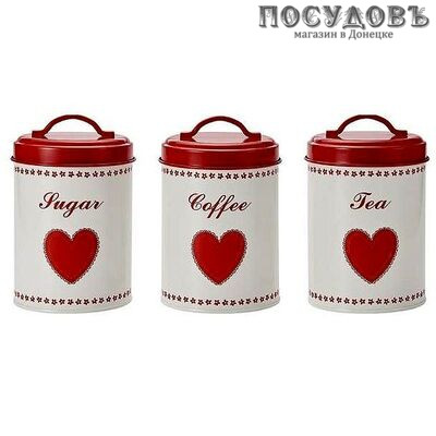 Backman DANIELA BM-0806 банки для сыпучих в наборе, сталь 3 пр.